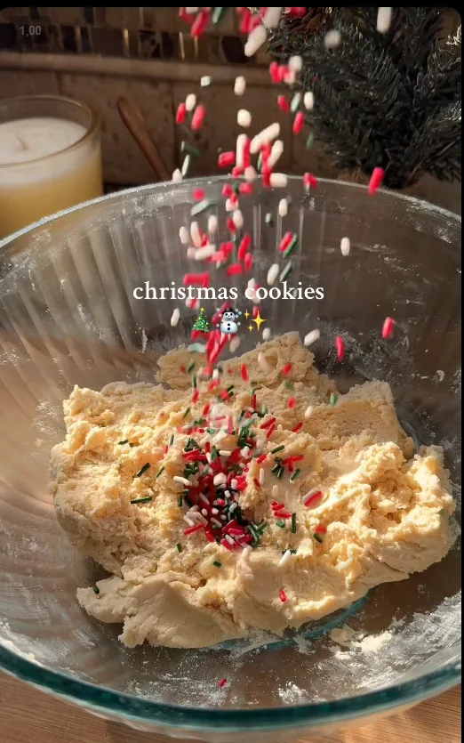 Postre navideño preparado por una estudiante