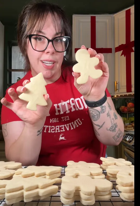 Postre navideño preparado por una estudiante